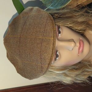 Laksen Lovat Scottish Tweed 100% Wool Size 60 Firile Balmoral Sixpence Cap New